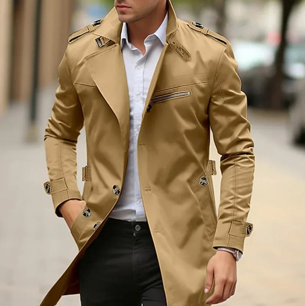 Nelio Manteau Homme Automne Élégant Trench Italien Chic & Confortable, vue 5