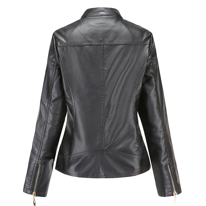 Janiyah Veste Femme en Cuir Col Montant Chic, Fermetures Éclair & Style Moderne Élégant, vue 10