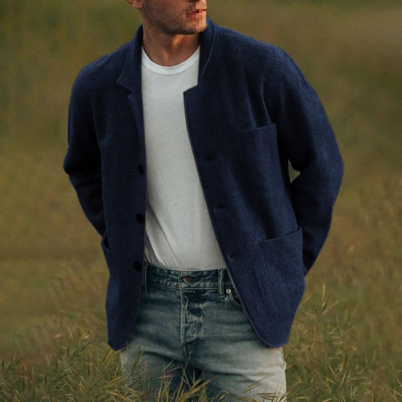Dexter Veste Décontractée pour Homme Tissu texturé avec fermeture à boutons et poches avant, vue 2