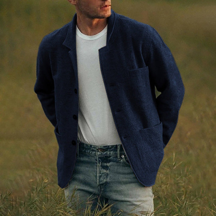 Dexter Veste Décontractée pour Homme Tissu texturé avec fermeture à boutons et poches avant, vue 2