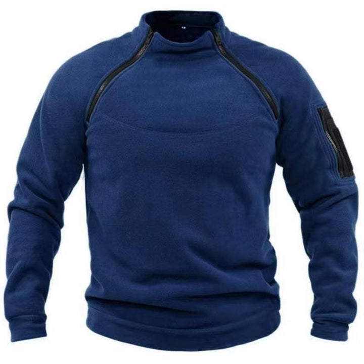 Calix Haut Col Zippé pour Homme Manches longues avec poche sur la manche et surpiqûres structurées, vue 3