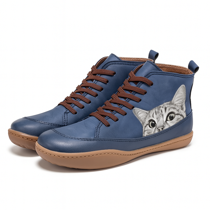 Angela Bottes Femme Motif Chat Chaussures Hiver Confortables & Chaudes au Style Unique, vue 10