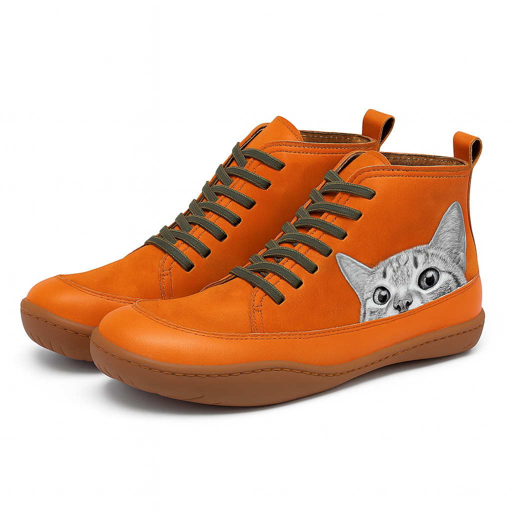 Angela Bottes Femme Motif Chat Chaussures Hiver Confortables & Chaudes au Style Unique, vue 11