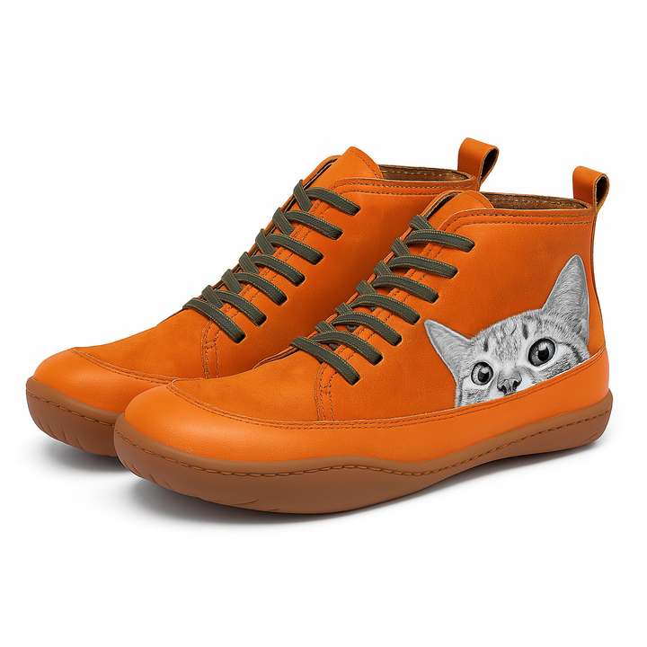 Angela Bottes Femme Motif Chat Chaussures Hiver Confortables & Chaudes au Style Unique, vue 11