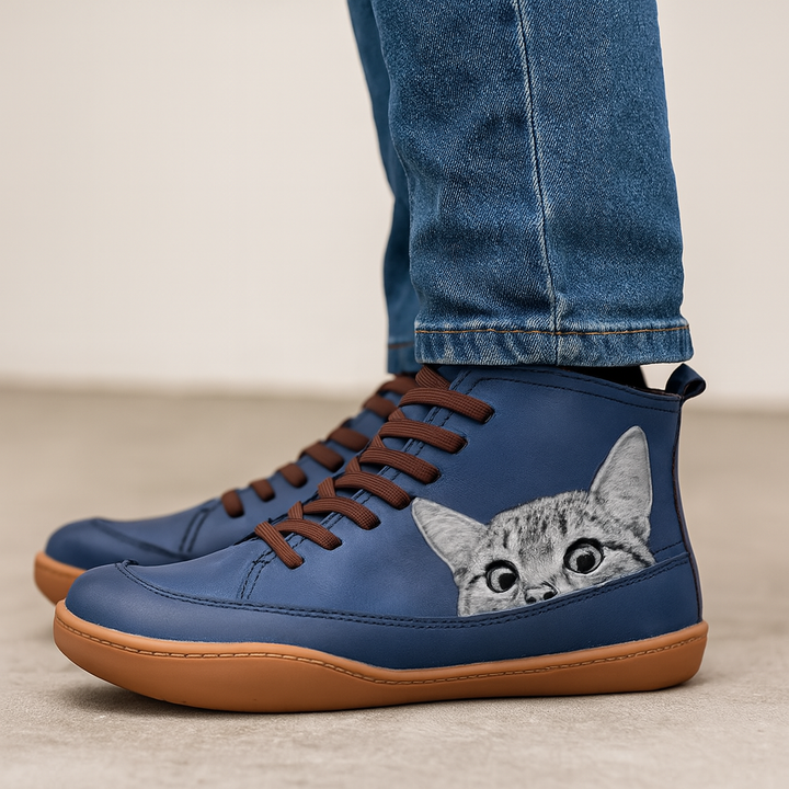 Angela Bottes Femme Motif Chat Chaussures Hiver Confortables & Chaudes au Style Unique, vue 4