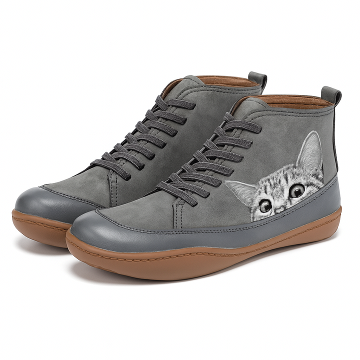 Angela Bottes Femme Motif Chat Chaussures Hiver Confortables & Chaudes au Style Unique, vue 7