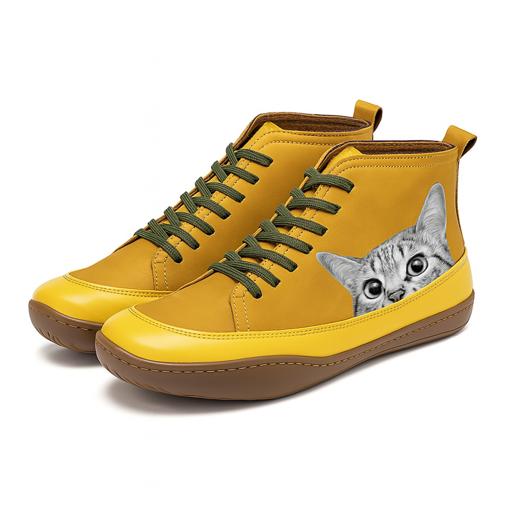 Angela Bottes Femme Motif Chat Chaussures Hiver Confortables & Chaudes au Style Unique, vue 9