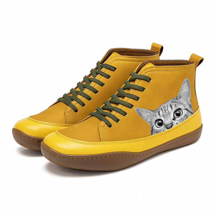 Angela Bottes Femme Motif Chat Chaussures Hiver Confortables & Chaudes au Style Unique, vue 9