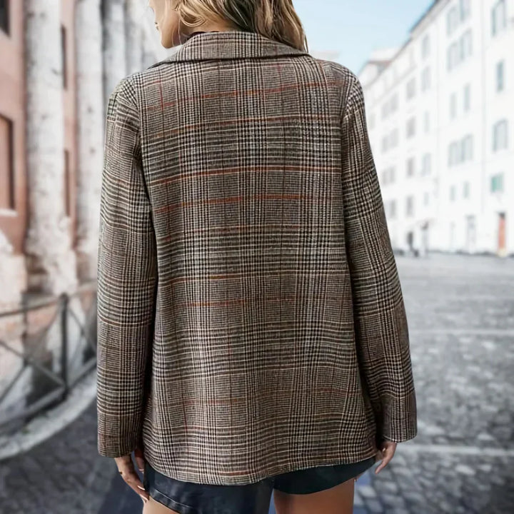 Amelia Blazer Femme Blazer Élégant à Carreaux avec Coupe Confortable & Design Intemporel, vue 2