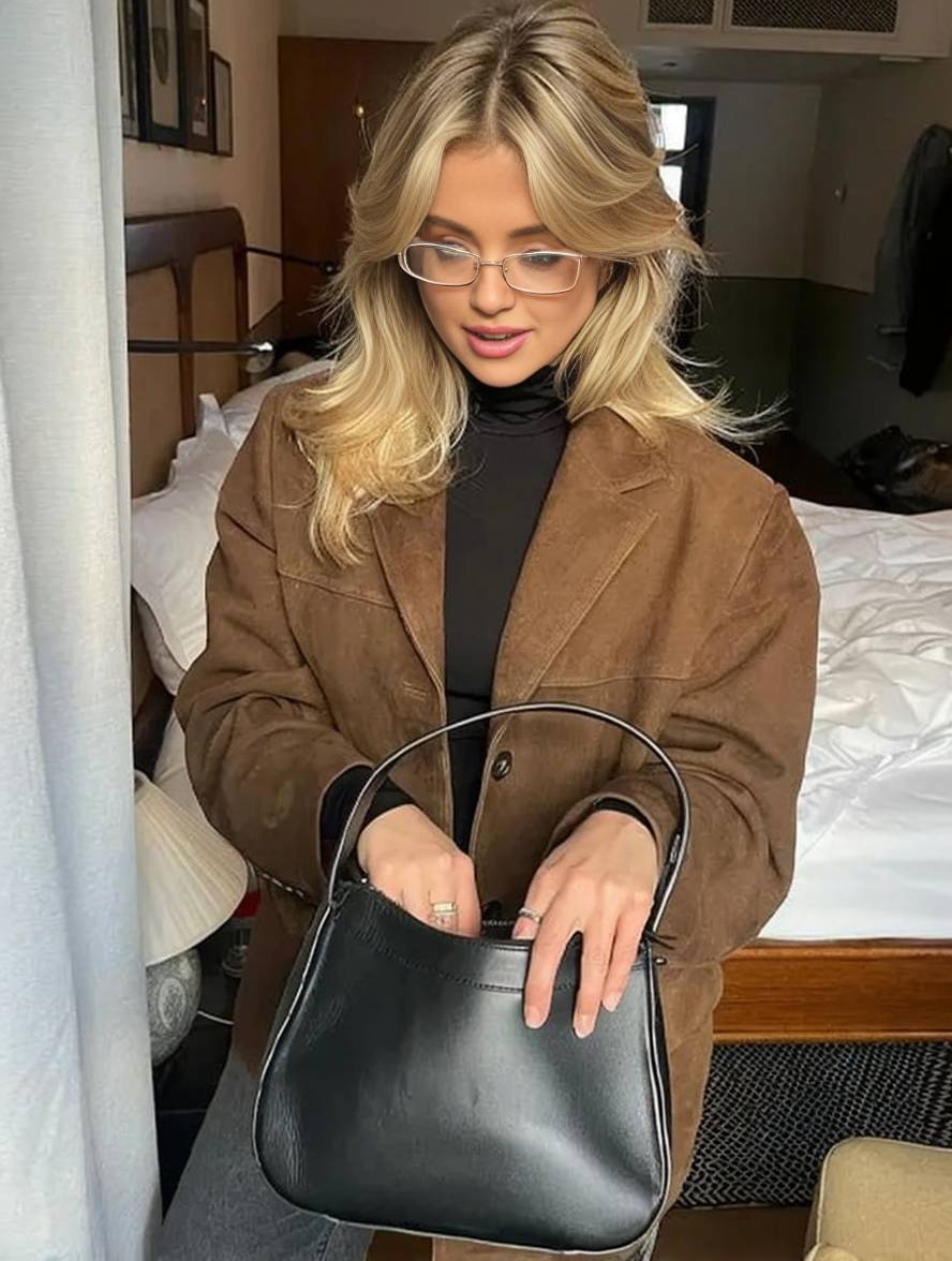 Chelsey Veste Femme en Suède Vintage Coupe Ample, Élégante & Pratique avec Poches, vue 2