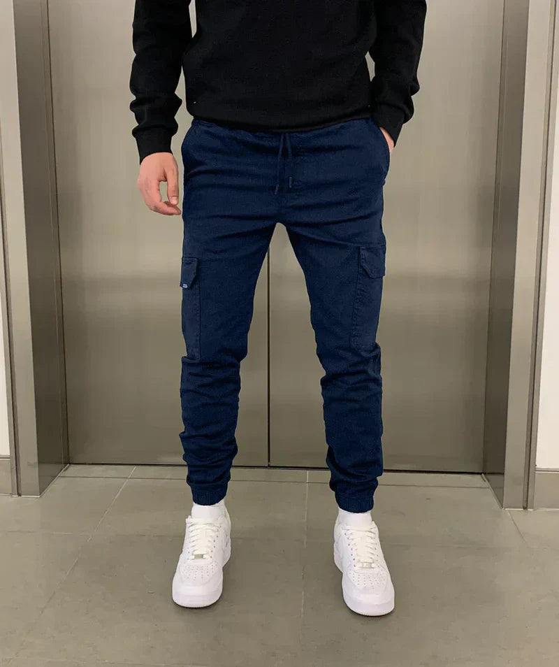 Stefan Pantalon Homme Cargo Jogger Fit avec Taille Élastique & Poches Pratiques, vue 9
