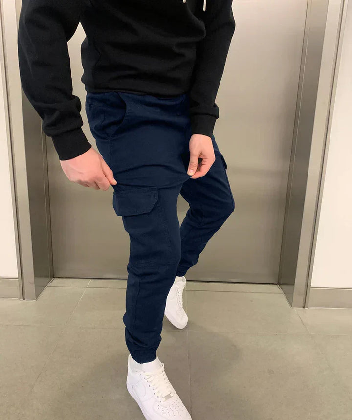 Stefan Pantalon Homme Cargo Jogger Fit avec Taille Élastique & Poches Pratiques, vue 10