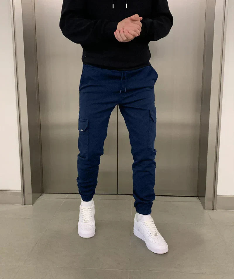 Stefan Pantalon Homme Cargo Jogger Fit avec Taille Élastique & Poches Pratiques, vue 11