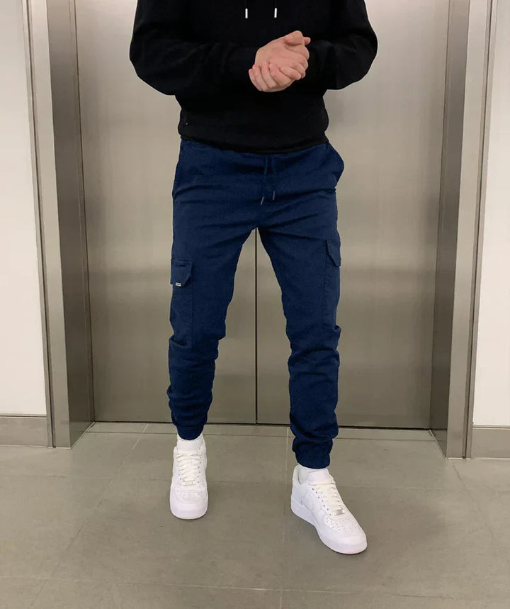 Stefan Pantalon Homme Cargo Jogger Fit avec Taille Élastique & Poches Pratiques, vue 11