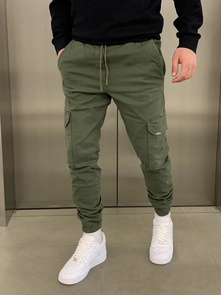 Stefan Pantalon Homme Cargo Jogger Fit avec Taille Élastique & Poches Pratiques, vue 6