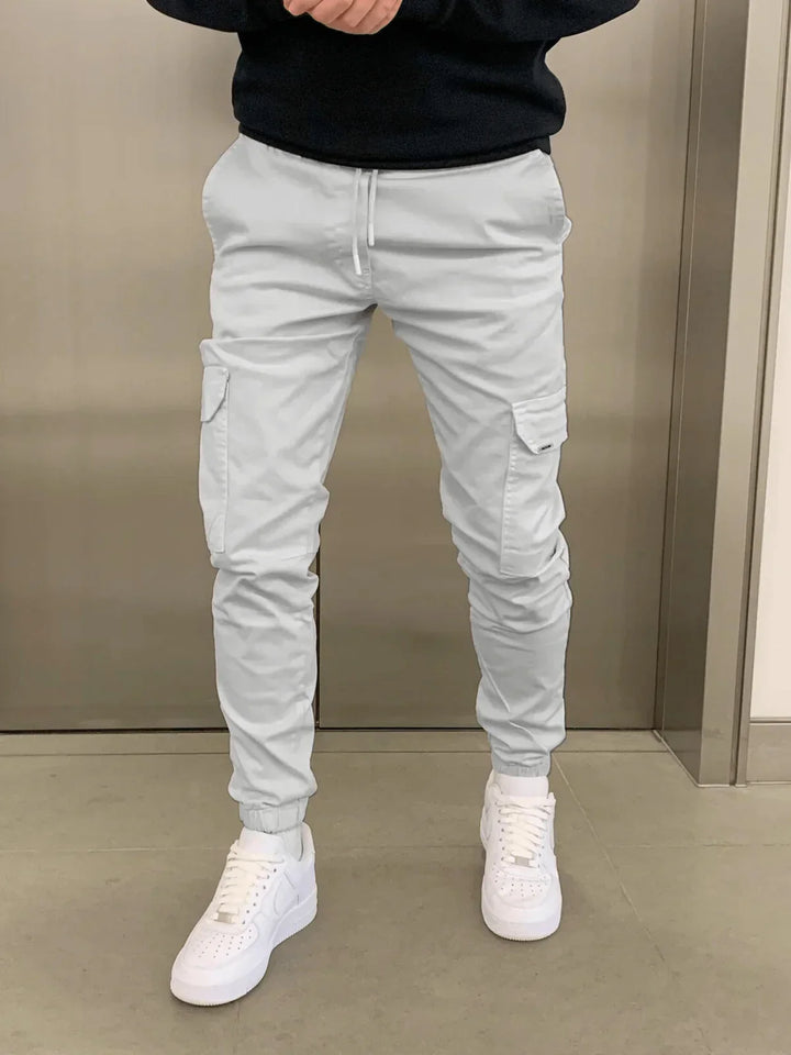 Stefan Pantalon Homme Cargo Jogger Fit avec Taille Élastique & Poches Pratiques, vue 8