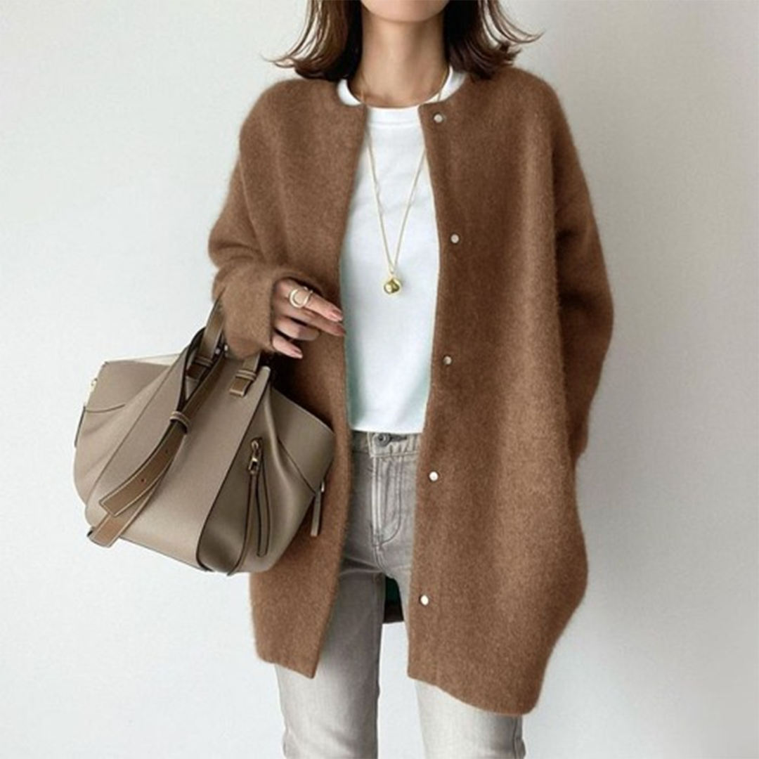 Amélie Cardigan Femme Gilet en Coton Élégant et Léger au Style Sophistiqué, vue 5