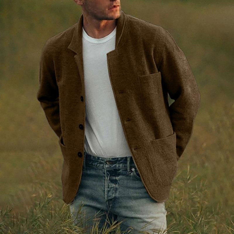 Dexter Veste Décontractée pour Homme Tissu texturé avec fermeture à boutons et poches avant, vue 3