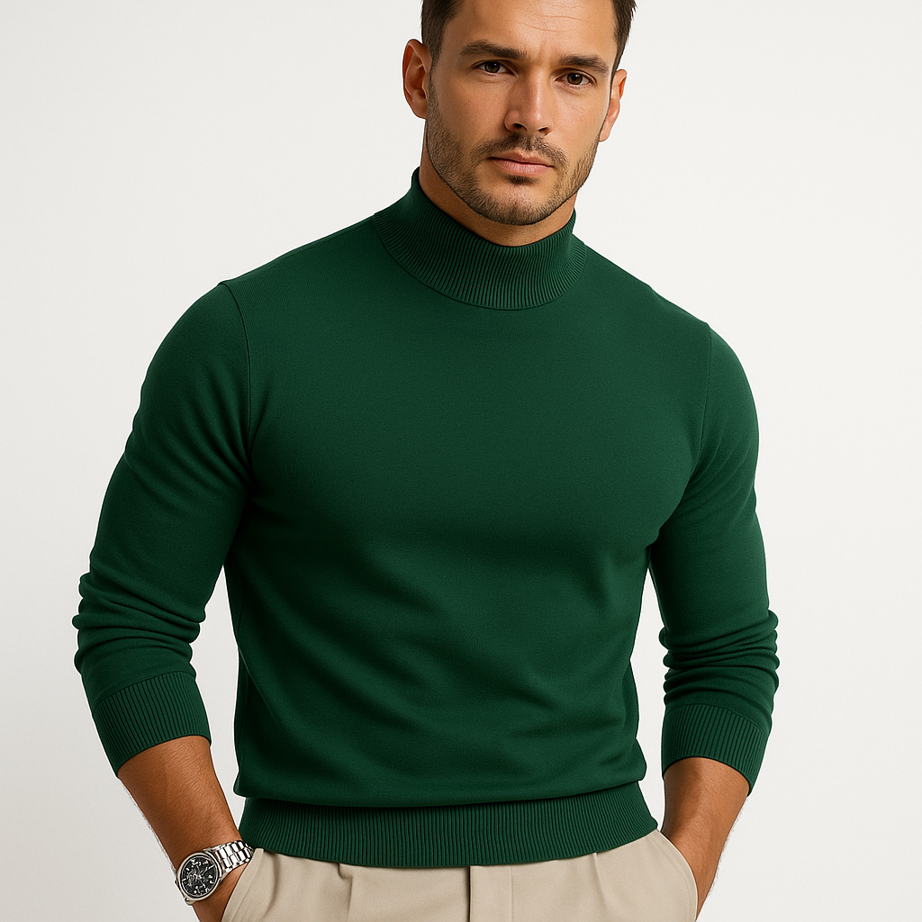 Leonardo Pull Col Roulé Homme Maille Douce au Style Moderne et Élégant, vue 4