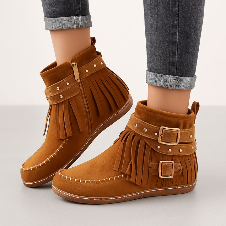 Joelle Bottes Hiver Femme Bottes Chaudes en Suède avec Doublure Fourrée & Semelle Memory Foam