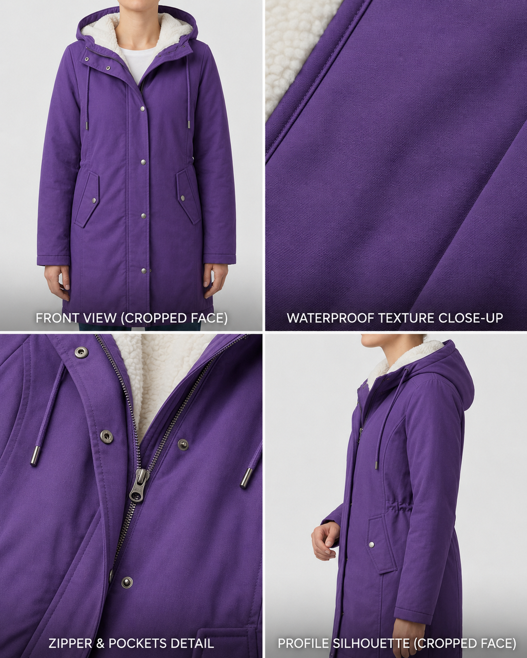 Parka d'Hiver Doublée en Polaire pour femme, vue 23