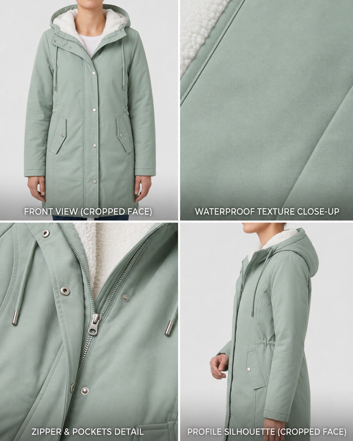 Parka d'Hiver Doublée en Polaire pour femme, vue 25