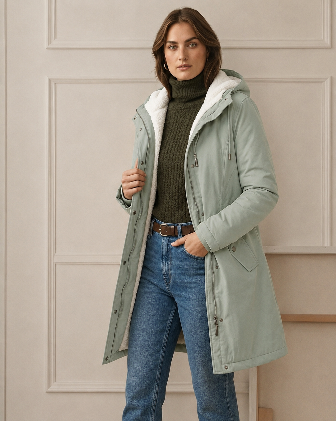 Parka d'Hiver Doublée en Polaire pour femme, vue 26