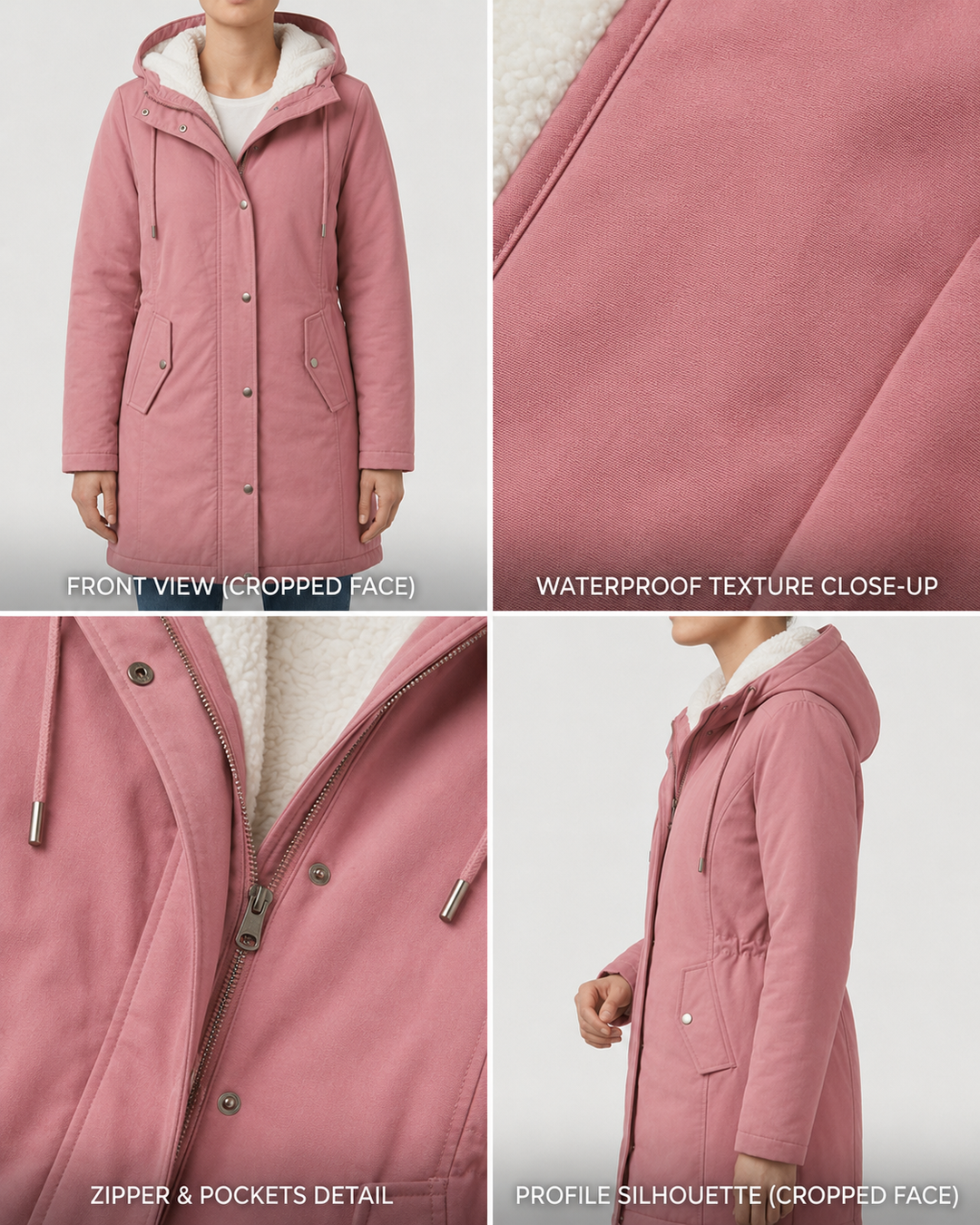Parka d'Hiver Doublée en Polaire pour femme, vue 27