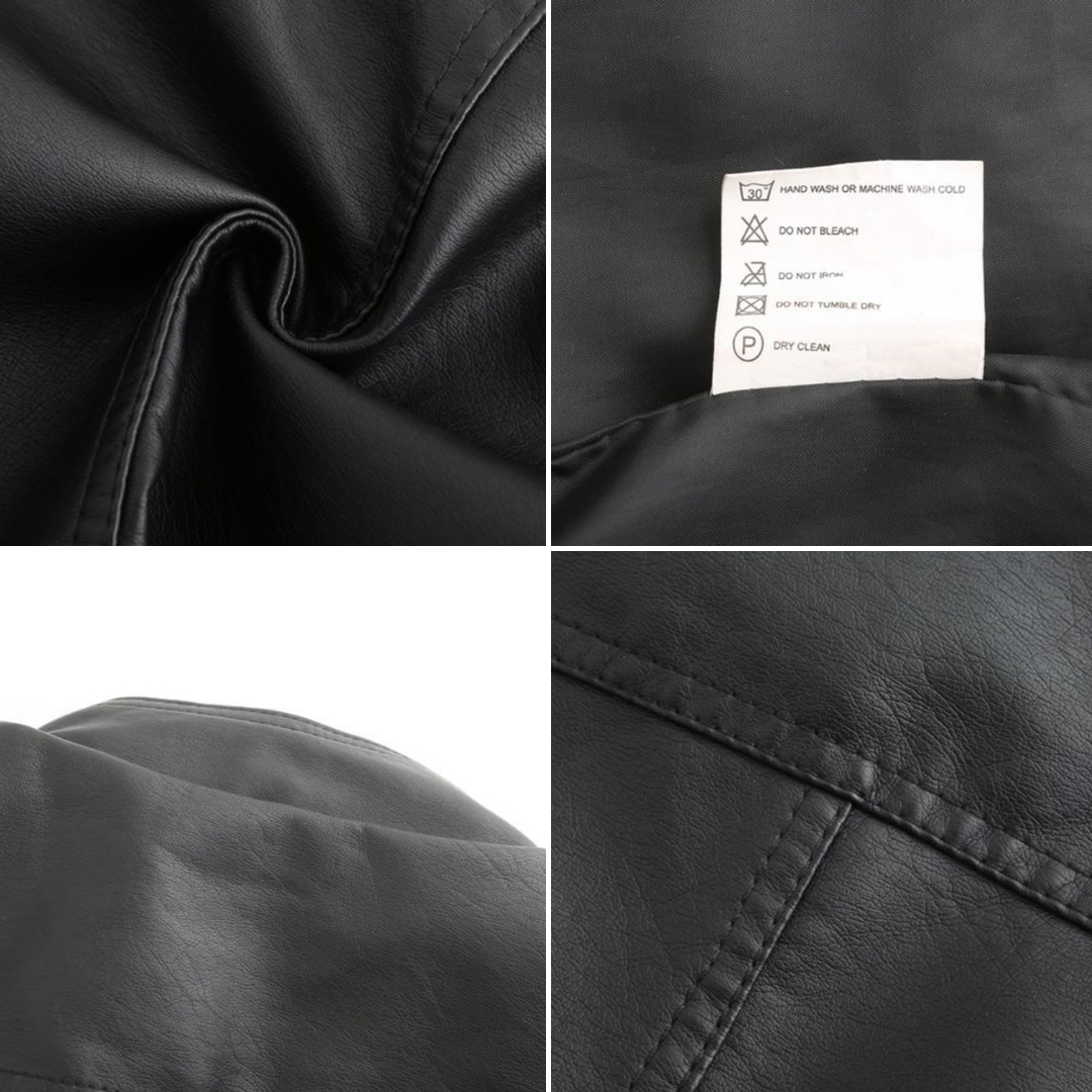Janiyah Veste Femme en Cuir Col Montant Chic, Fermetures Éclair & Style Moderne Élégant, vue 9