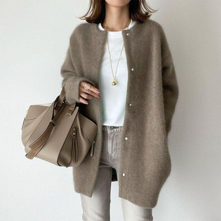 Lillian Long Gilet en Maille pour Femme Superposition douce à ouverture ouverte pour l’automne et l’hiver, vue 7