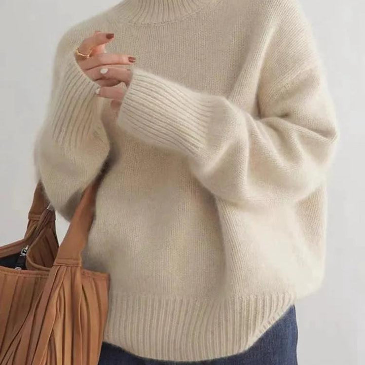 Sydney Pull Femme Col Roulé Oversize en Cachemire Doux, Chaud & Élégant, vue 5