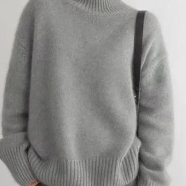 Sydney Pull Femme Col Roulé Oversize en Cachemire Doux, Chaud & Élégant, vue 9