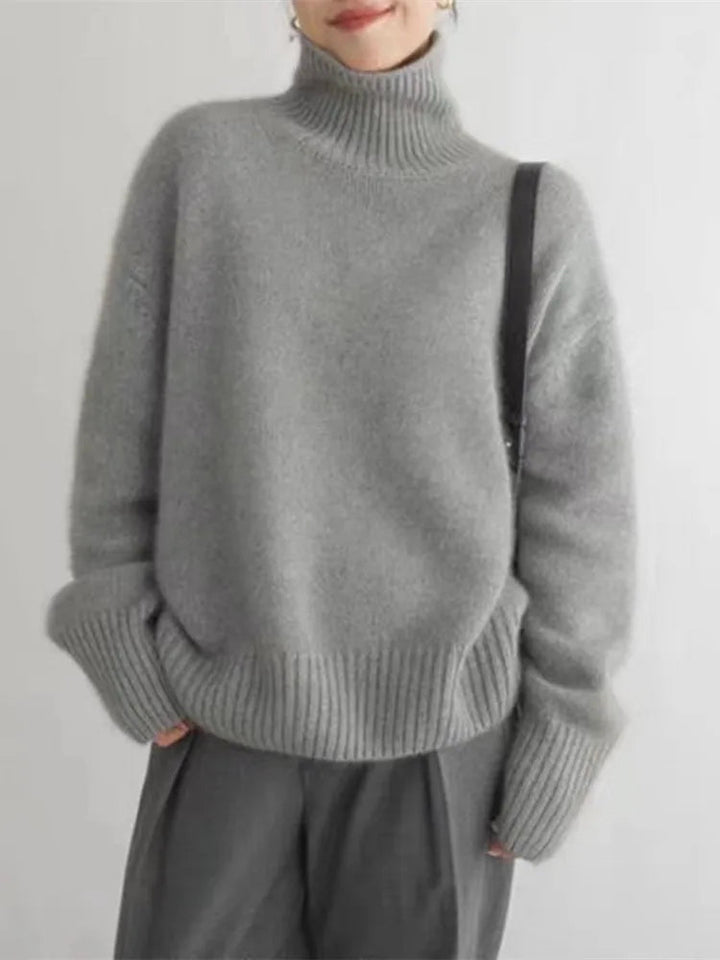 Lynn Pull Femme Col Roulé en Laine Douce & Élégant pour Look Chic d’Hiver, vue 4