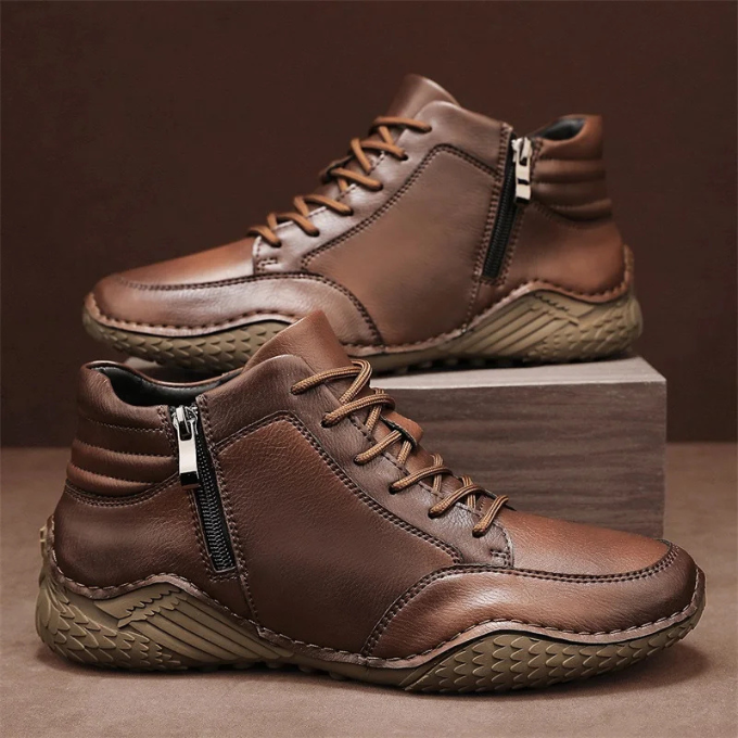 BOTTES EN CUIR ROBUSTES POUR HOMMES