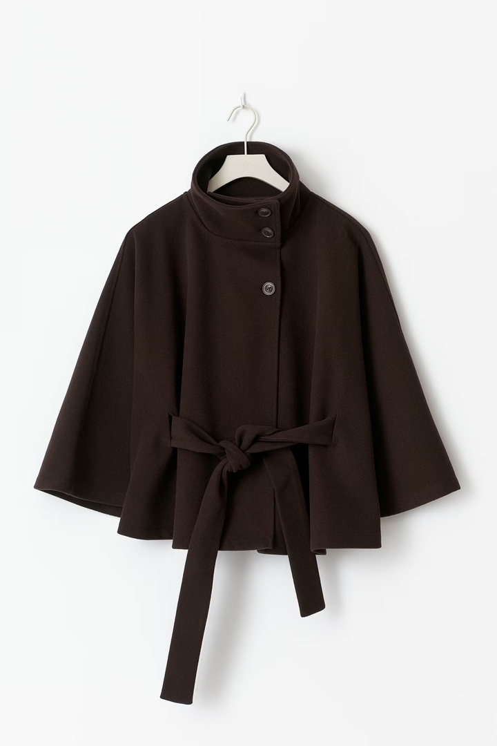 Lilia Milano Veste Femme à Manches Chauve-Souris Manteau Épais en Polyester Chaud au Design Moderne Élégant, vue 10