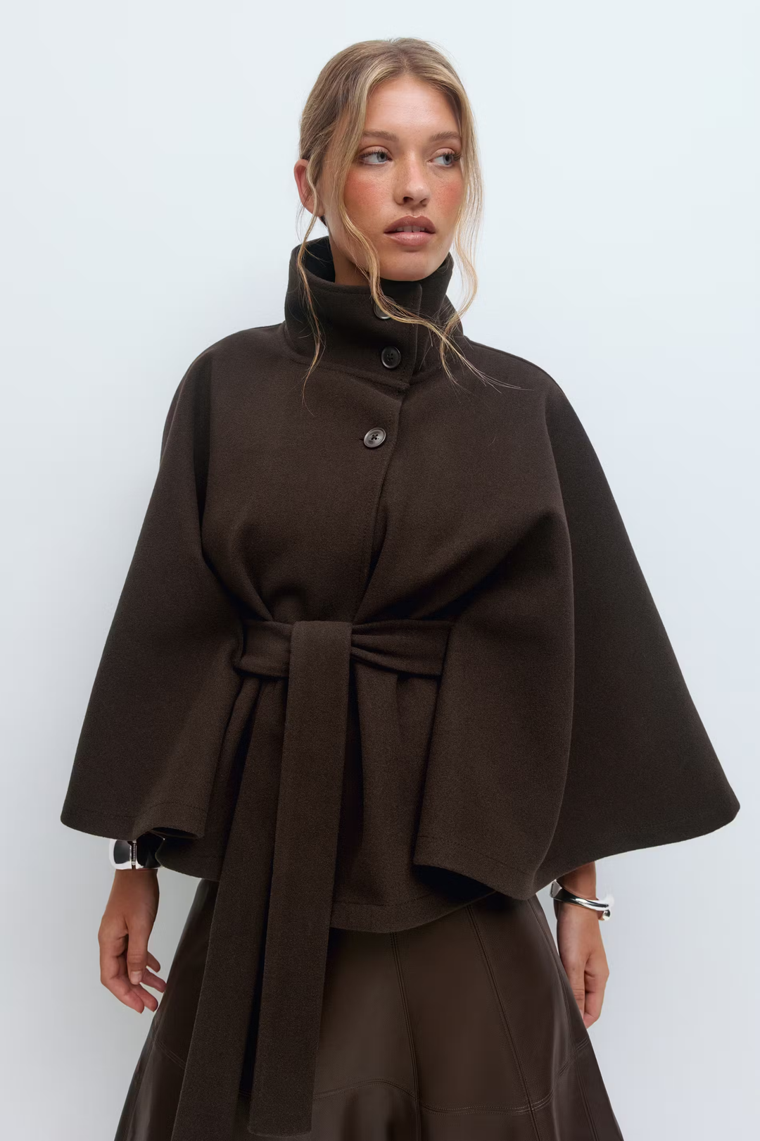 Lilia Milano Veste Femme à Manches Chauve-Souris Manteau Épais en Polyester Chaud au Design Moderne Élégant, vue 6