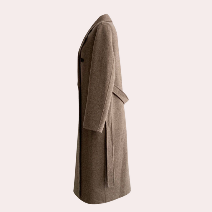 Amelia Manteau Femme Hiver Long Élégant à Double Boutonnage avec Doublure Chaude, vue 6
