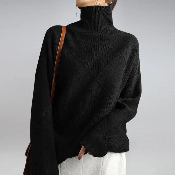 Lydia Pull à Col Roulé pour Femme Cachemire Soigné, Doux & Chaud pour les Mois d’Hiver, vue 9