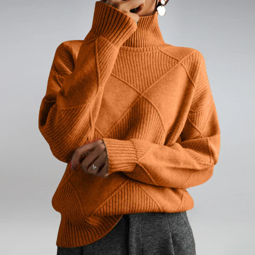 Lydia Pull à Col Roulé pour Femme Cachemire Soigné, Doux & Chaud pour les Mois d’Hiver, vue 5