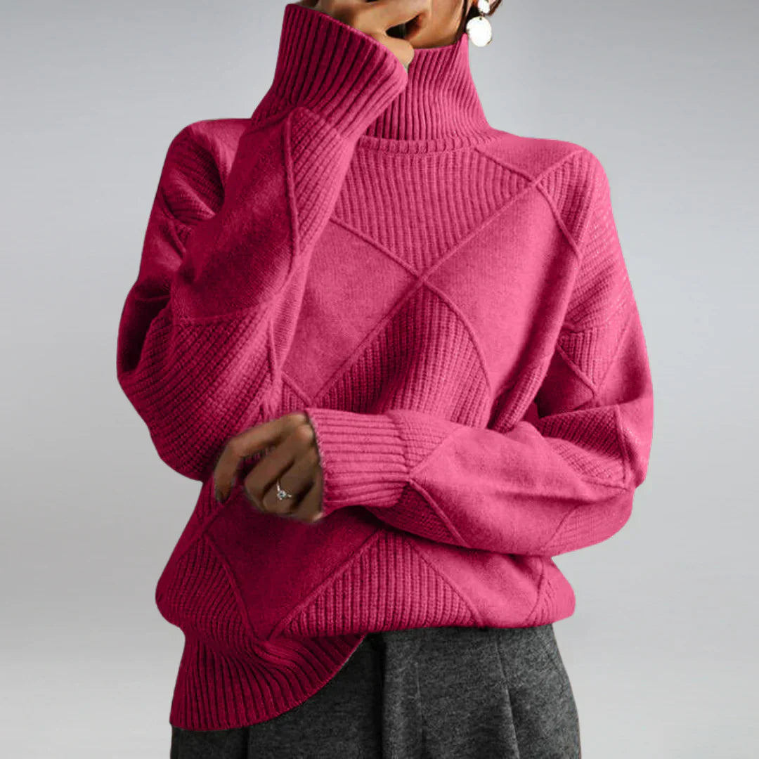 Lydia Pull à Col Roulé pour Femme Cachemire Soigné, Doux & Chaud pour les Mois d’Hiver, vue 6