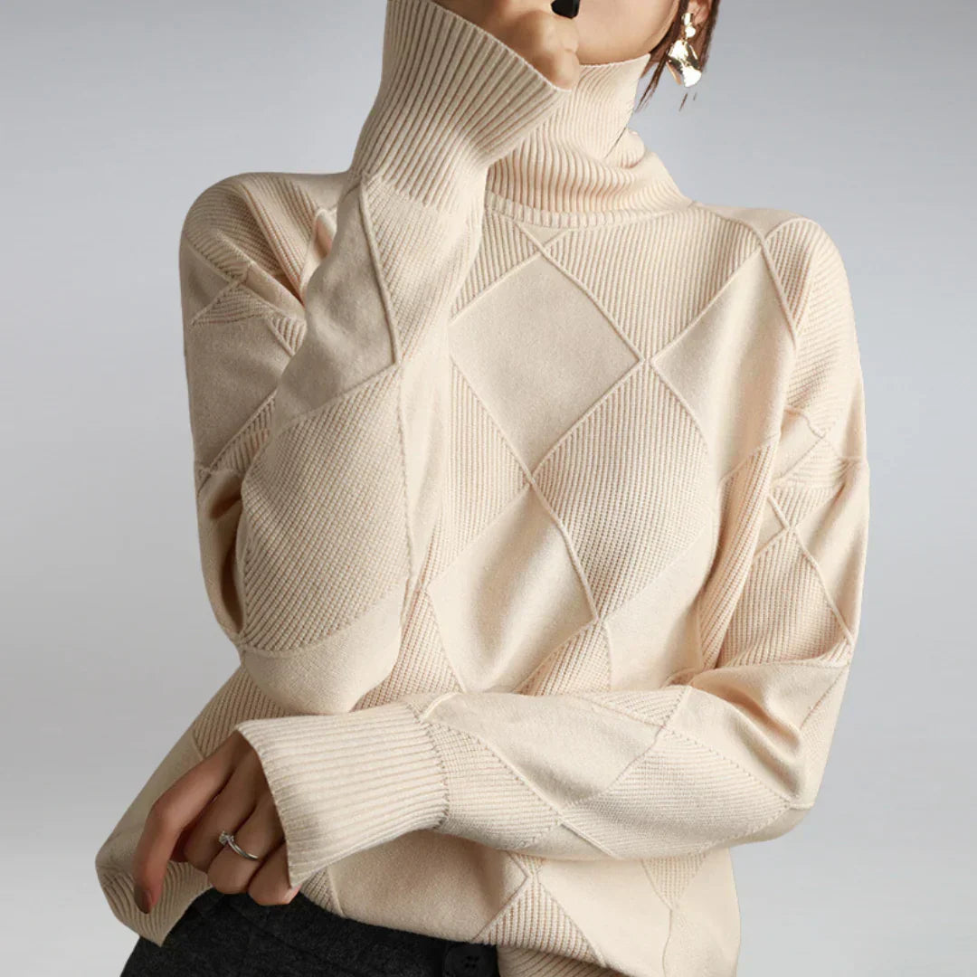 Lydia Pull à Col Roulé pour Femme Cachemire Soigné, Doux & Chaud pour les Mois d’Hiver, vue 7