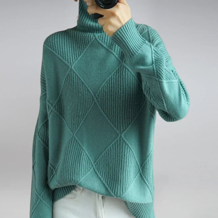 Lydia Pull à Col Roulé pour Femme Cachemire Soigné, Doux & Chaud pour les Mois d’Hiver, vue 8