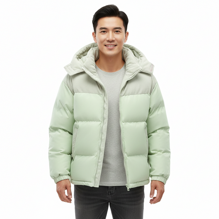 Erick Veste d’Hiver Homme à Capuche Doublure Matelassée, Coupe Regular & Coupe-Vent, vue 5