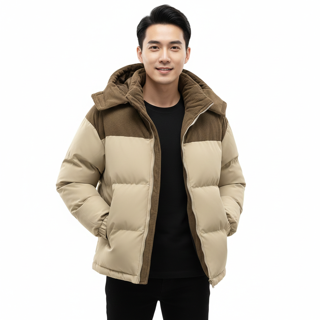 Erick Veste d’Hiver Homme à Capuche Doublure Matelassée, Coupe Regular & Coupe-Vent, vue 3