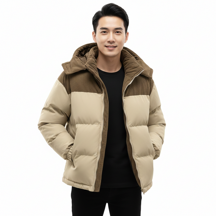 Erick Veste d’Hiver Homme à Capuche Doublure Matelassée, Coupe Regular & Coupe-Vent, vue 3