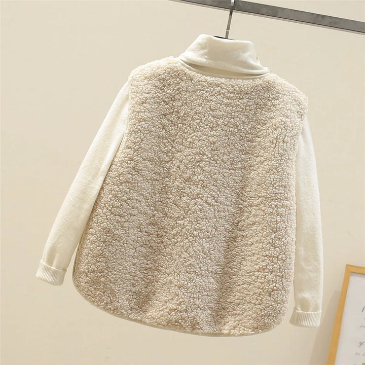 Kate Gilet Femme Sans Manches Sherpa Effet Laine de Mouton Chaud, Léger & Décontracté, vue 8