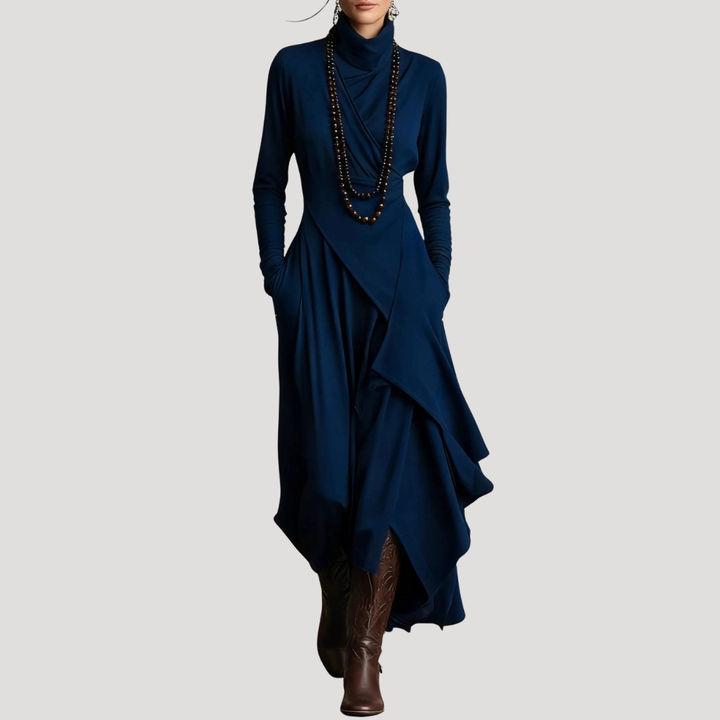 Robe longue manches longues fluide élégante