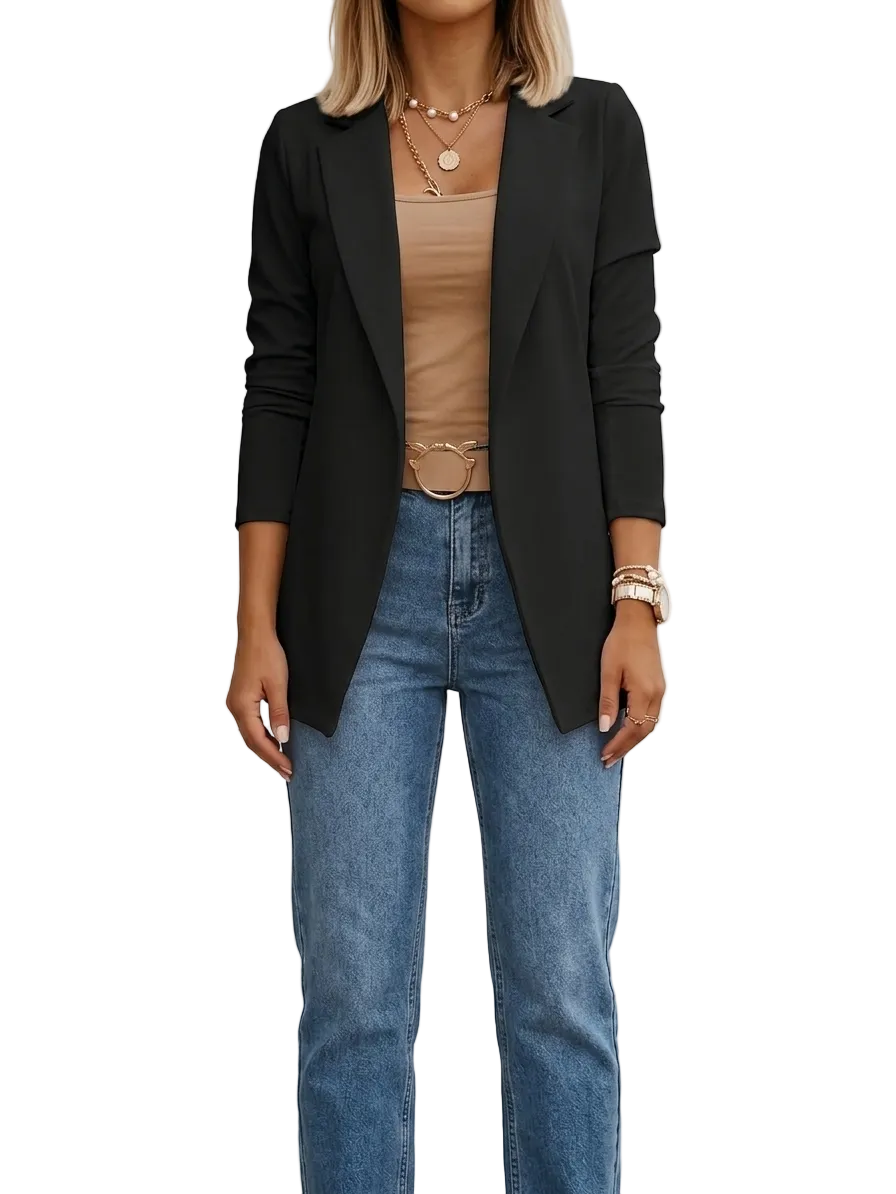 Blazer Drapé Élégant pour femme, vue 2