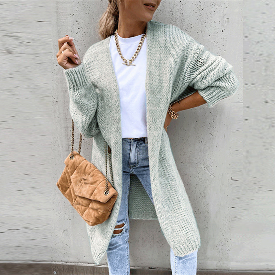 Bérénice Cardigan Femme Oversize en Maille Douce