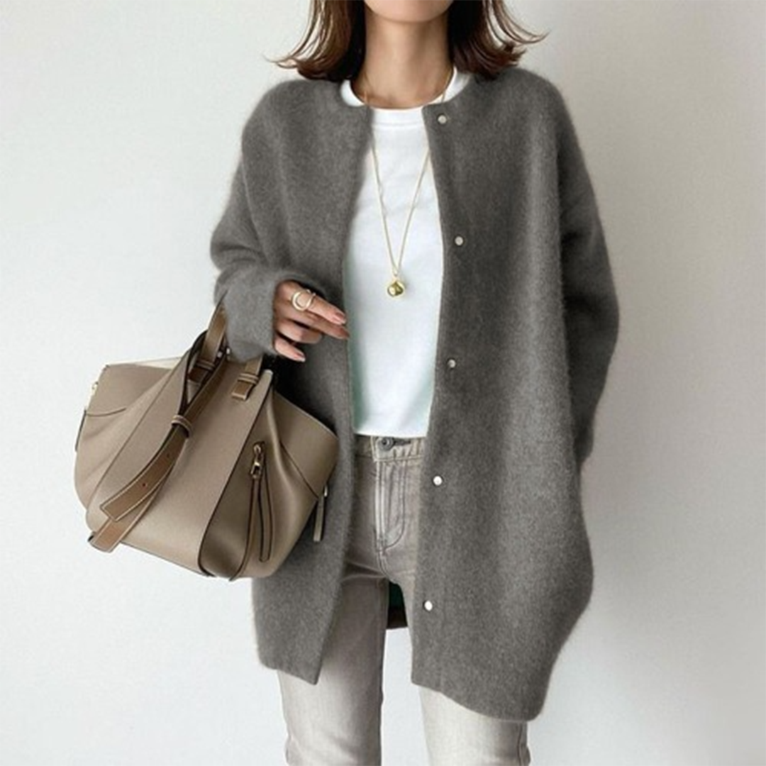 Lillian Long Gilet en Maille pour Femme Superposition douce à ouverture ouverte pour l’automne et l’hiver, vue 6